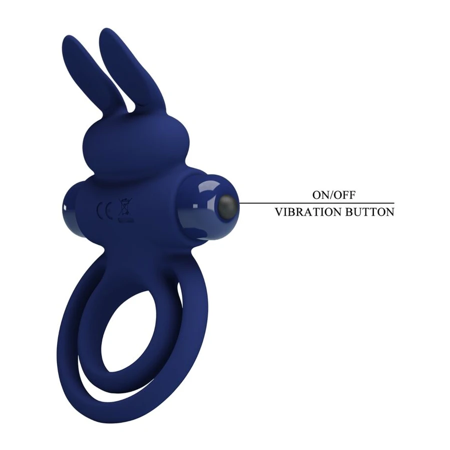 PRETTY LOVE - DAREY DOPPIO ANELLO VIBRANTE CONIGLIO BLU